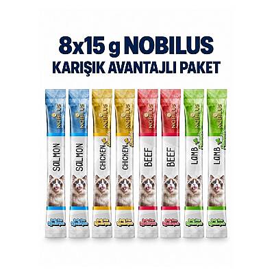 Nobilus Karışık Avantajlı Kedi Ödül Paketi 8x15 g