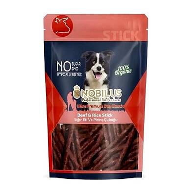 Nobilus Sığır Eti ve Pirinçli Köpek Ödül Çubuğu 80 Gr